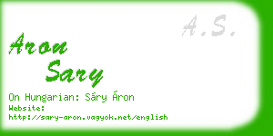 aron sary business card