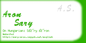 aron sary business card